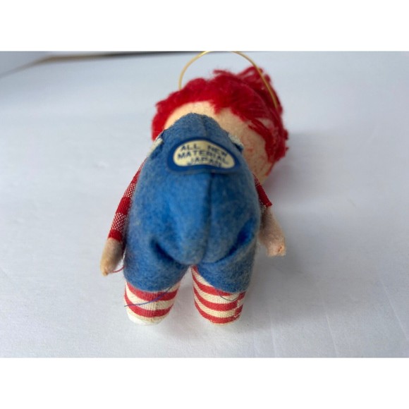 Vintage 1973 Raggedy Andy The Bobbs Merrill Co Christmas Ornament Made in Japan - Picture 6 of 6